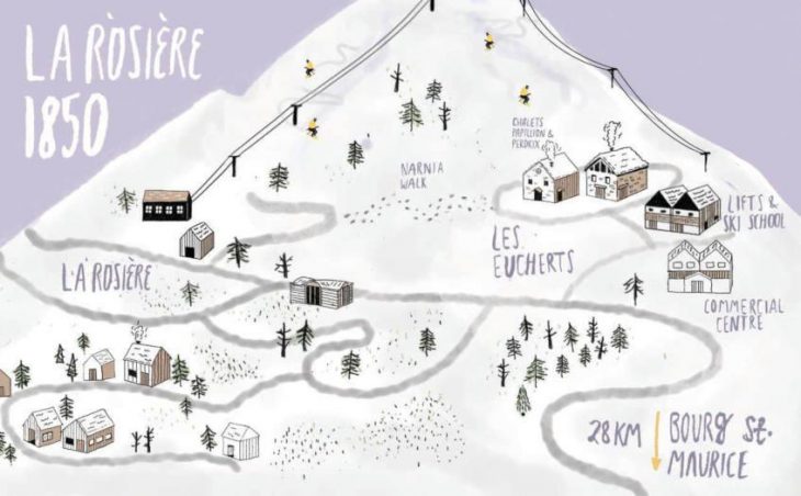 La Rosiere Chalet Map